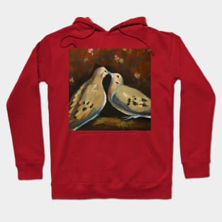 Kissing Mourning Doves Painting Hoodie